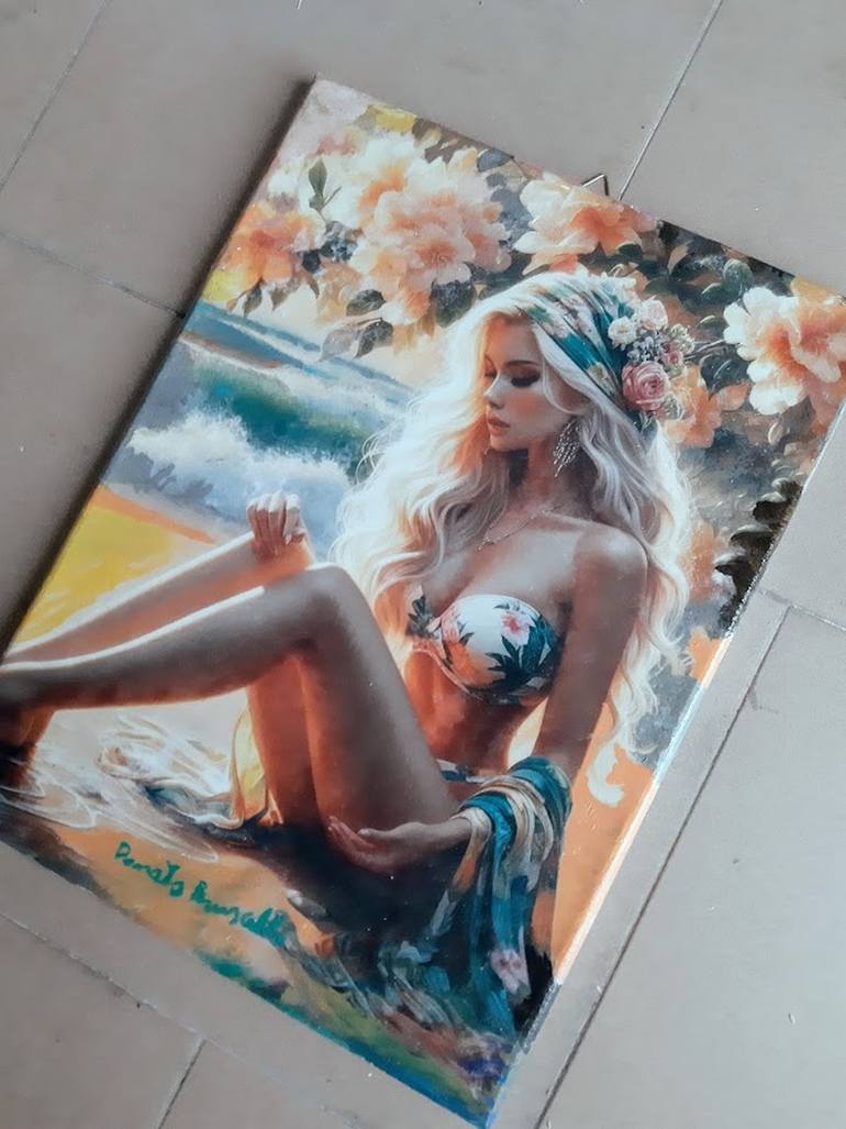 Original Figurative Women Painting by Bruscella Donato