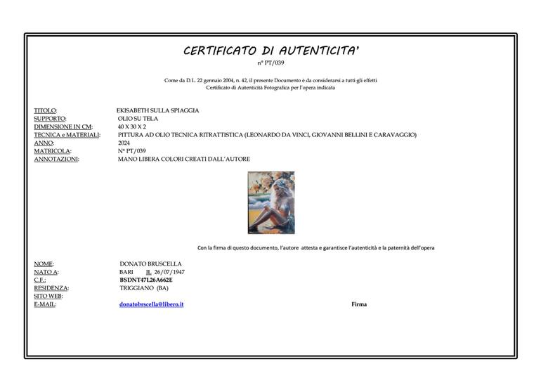 Original Figurative Women Painting by Bruscella Donato