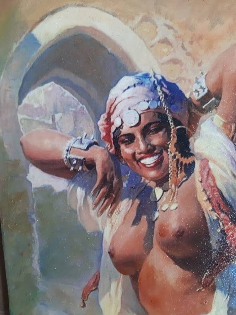 Original Figurative Nude Painting by Bruscella Donato