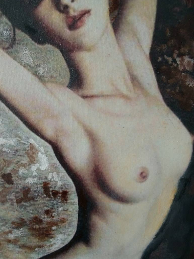 Original Figurative Nude Painting by Bruscella Donato