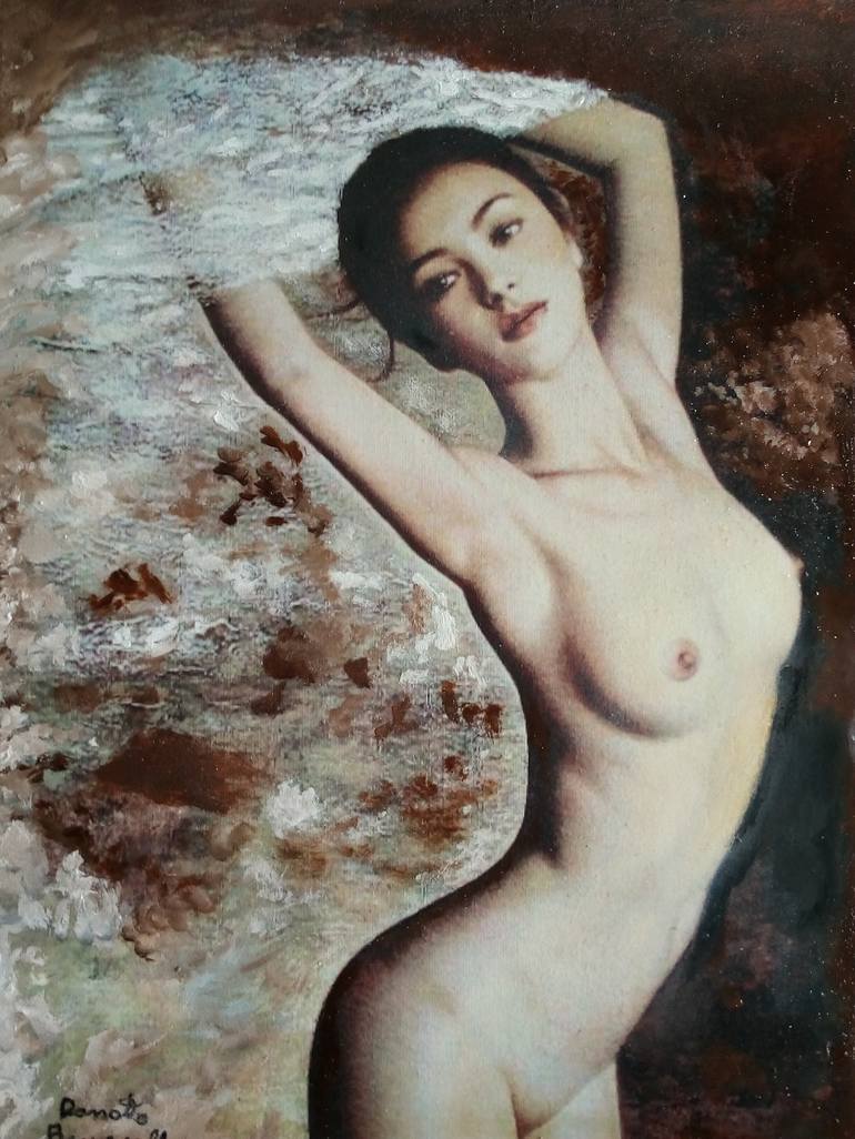 Original Figurative Nude Painting by Bruscella Donato