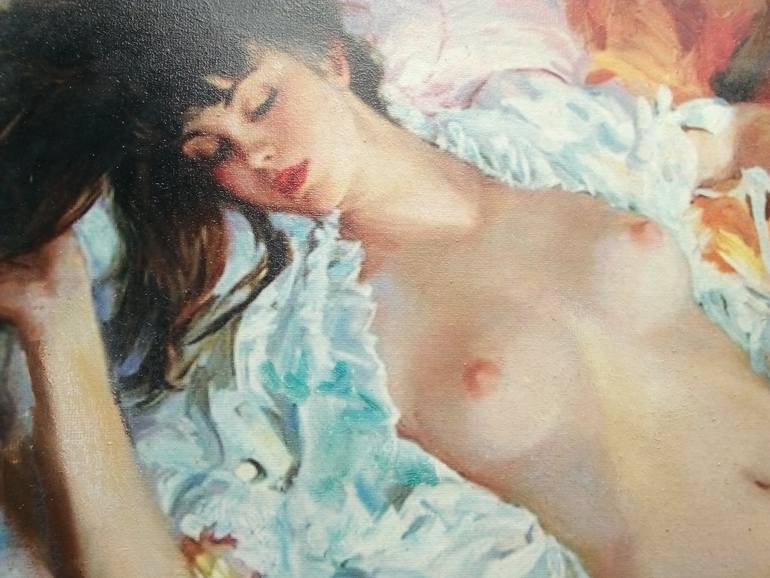 Original Figurative Nude Painting by Bruscella Donato