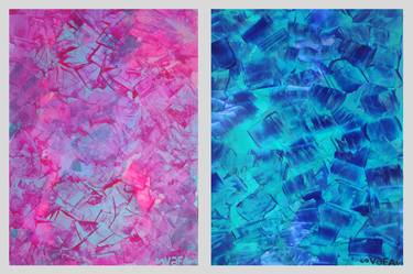 "Pink & Blue" Diptych thumb