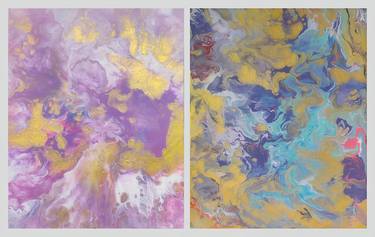 "Purple & Gold" Diptych thumb