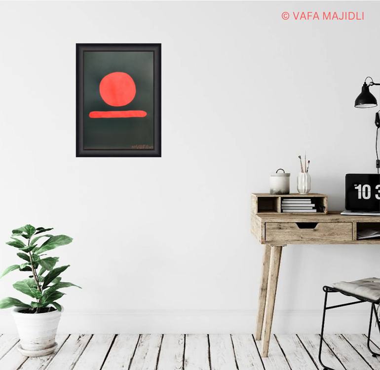 Original Conceptual Geometric Painting by Vafa Majidli