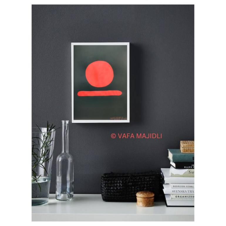 Original Conceptual Geometric Painting by Vafa Majidli