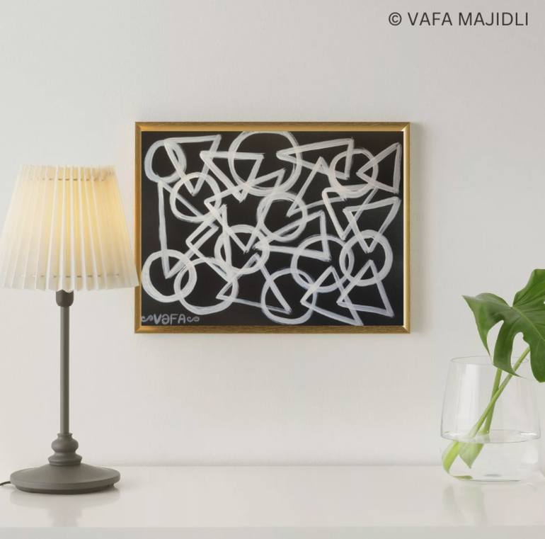 Original Conceptual Geometric Painting by Vafa Majidli