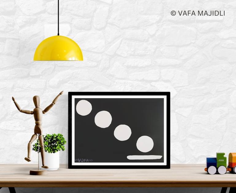 Original Conceptual Geometric Painting by Vafa Majidli