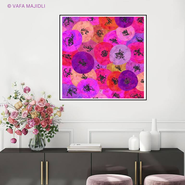 Original Impressionism Floral Digital by Vafa Majidli