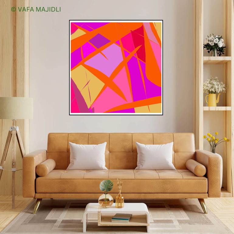 Original Abstract Expressionism Geometric Digital by Vafa Majidli