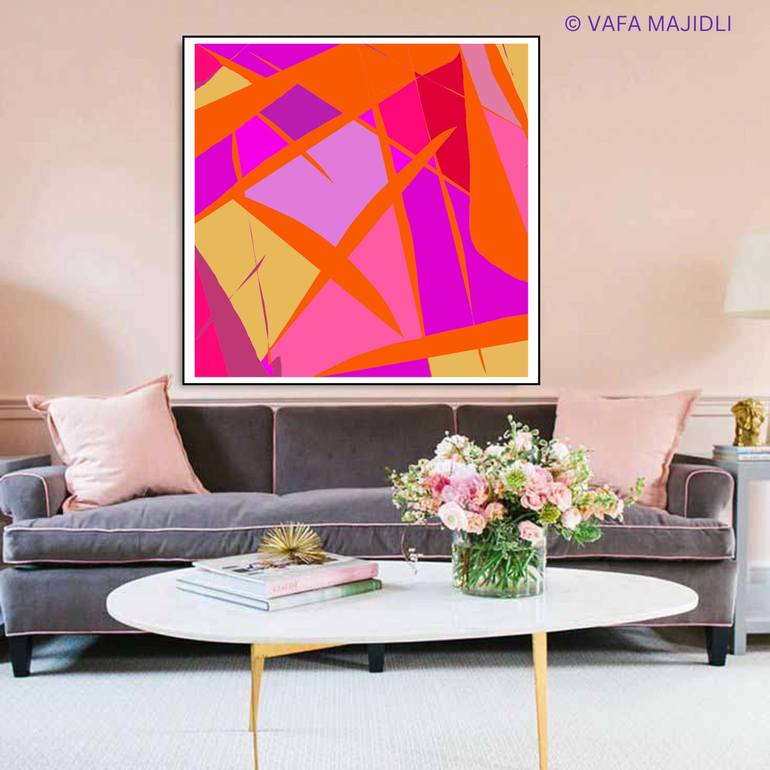 Original Abstract Expressionism Geometric Digital by Vafa Majidli