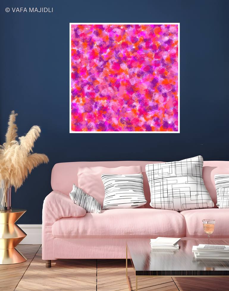 Original Abstract Expressionism Floral Digital by Vafa Majidli