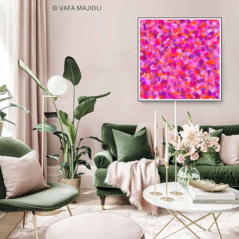 Original Abstract Expressionism Floral Digital by Vafa Majidli