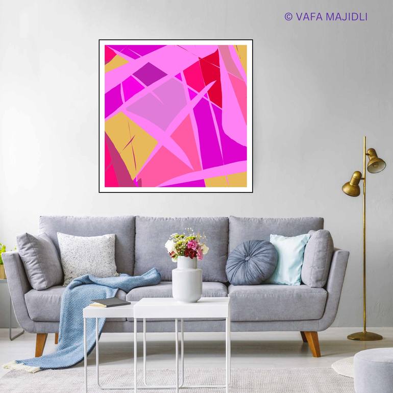 Original Abstract Expressionism Geometric Digital by Vafa Majidli