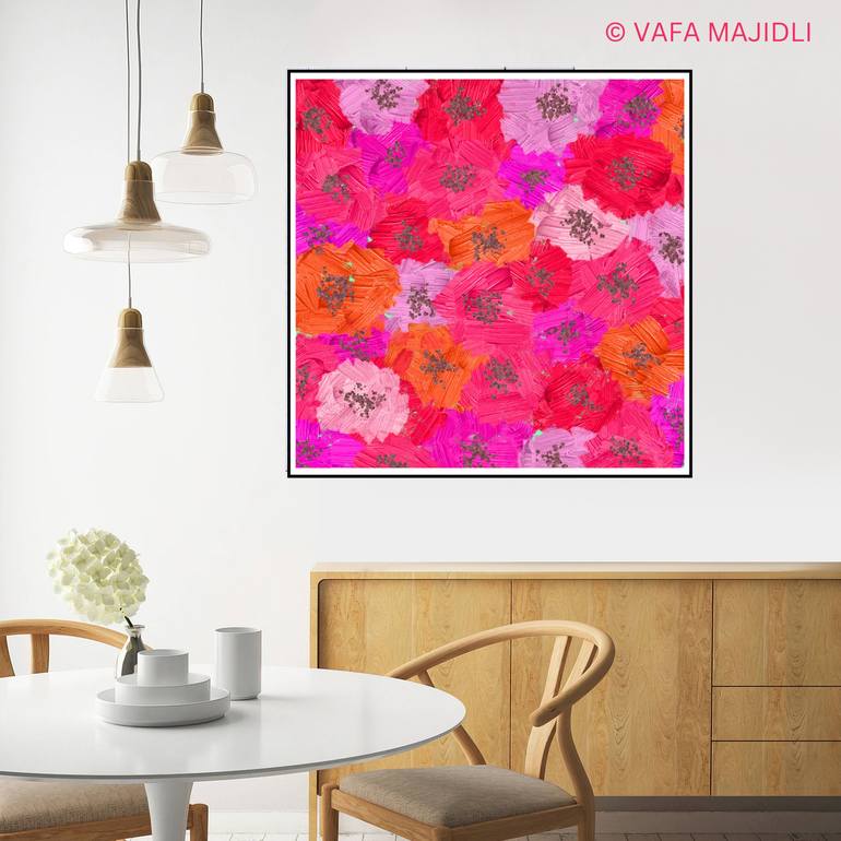 Original Contemporary Floral Digital by Vafa Majidli