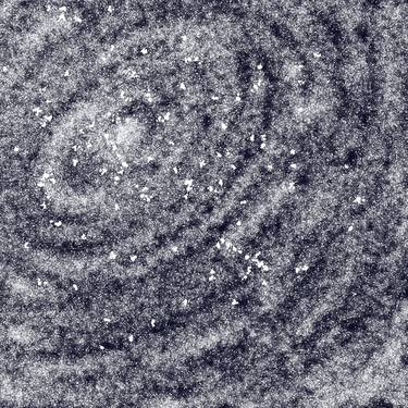 Black & White Galaxy. Starry Night. Version 1 - Print thumb