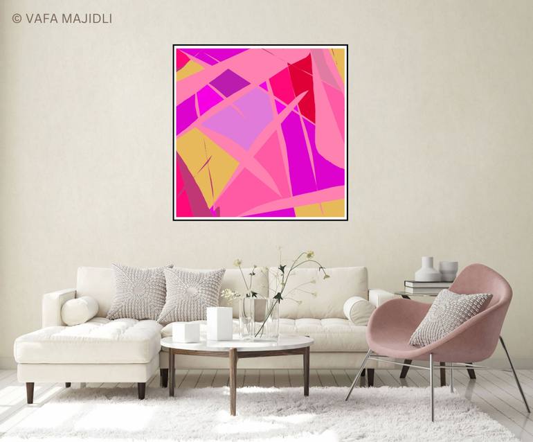 Original Abstract Expressionism Geometric Digital by Vafa Majidli