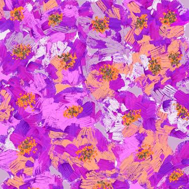 Floral composition. Purple & Orange - Print thumb