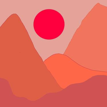 Red Sun. Orange Mountains - Print thumb