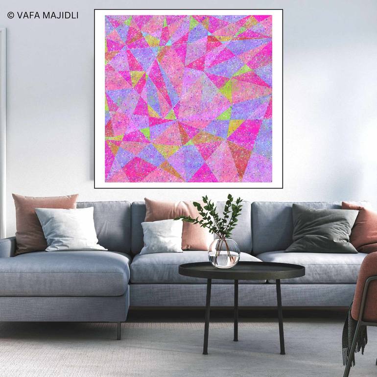 Original Color Field Painting Abstract Digital by Vafa Majidli