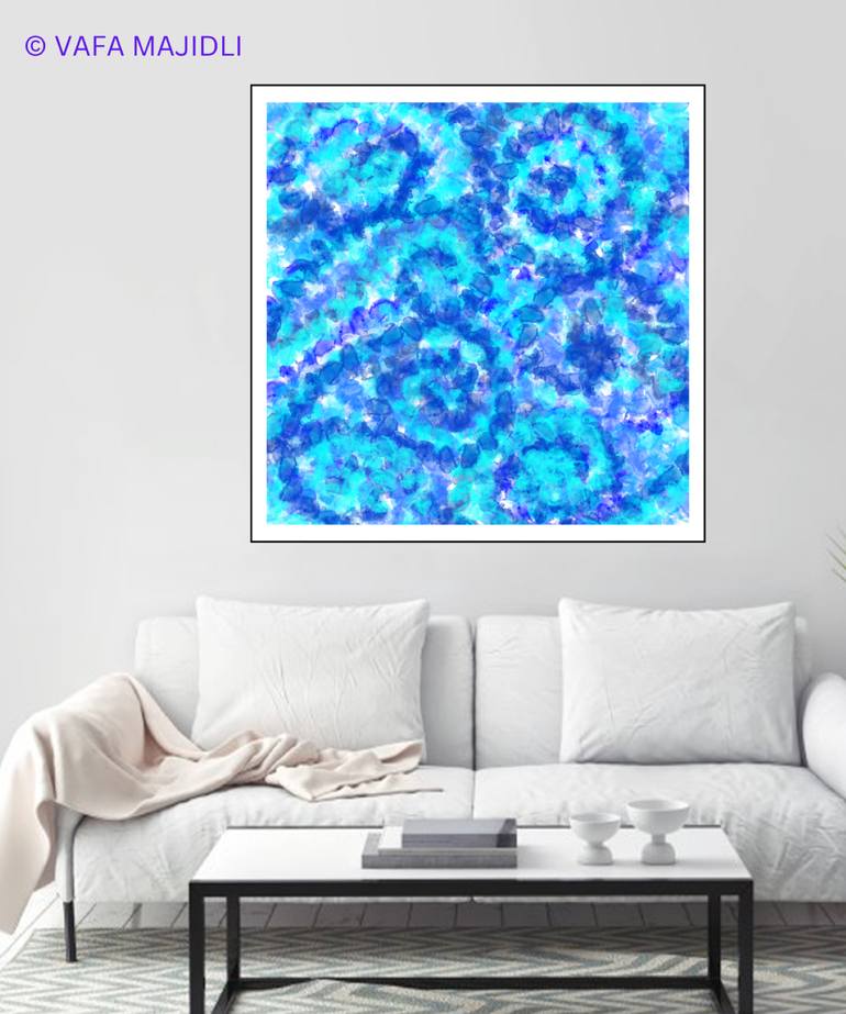 Original Abstract Expressionism Seascape Digital by Vafa Majidli
