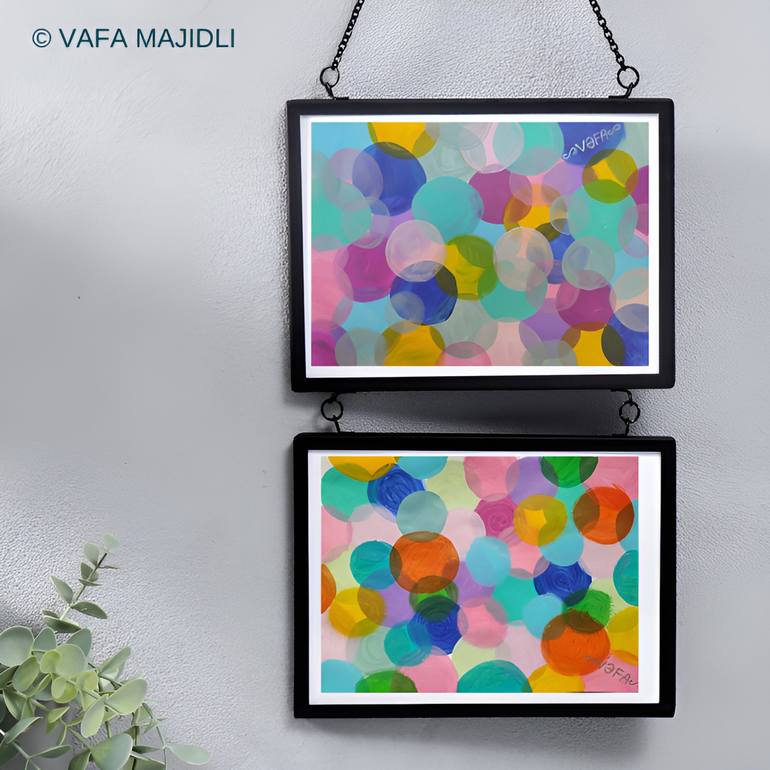 Original Abstract Floral Painting by Vafa Majidli