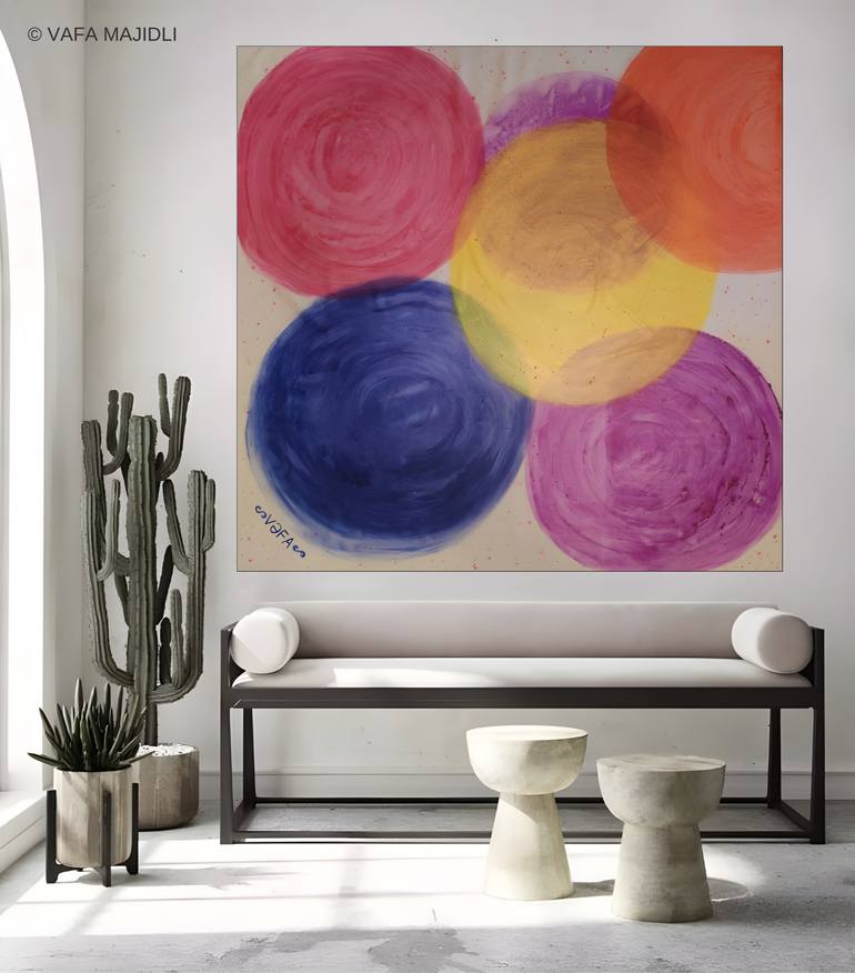 Original Conceptual Abstract Painting by Vafa Majidli