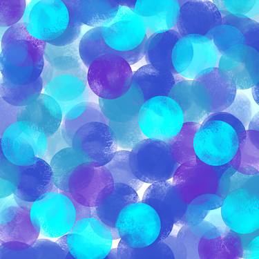 Turquoise & Purple Circles - Print thumb