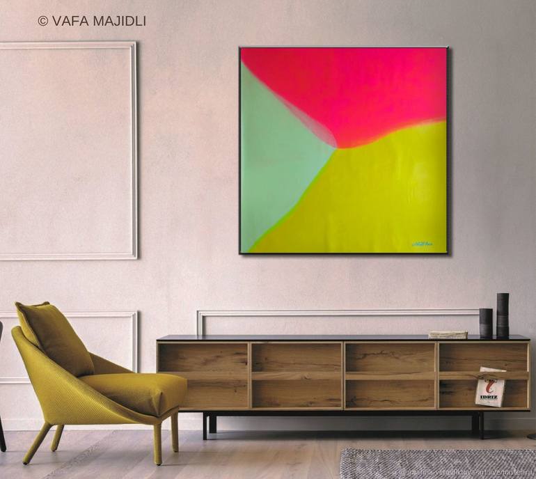 Original Abstract Expressionism Love Painting by Vafa Majidli