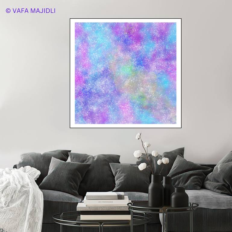 Original Abstract Expressionism Outer Space Digital by Vafa Majidli