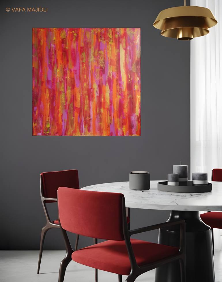 Original Abstract Expressionism Women Painting by Vafa Majidli