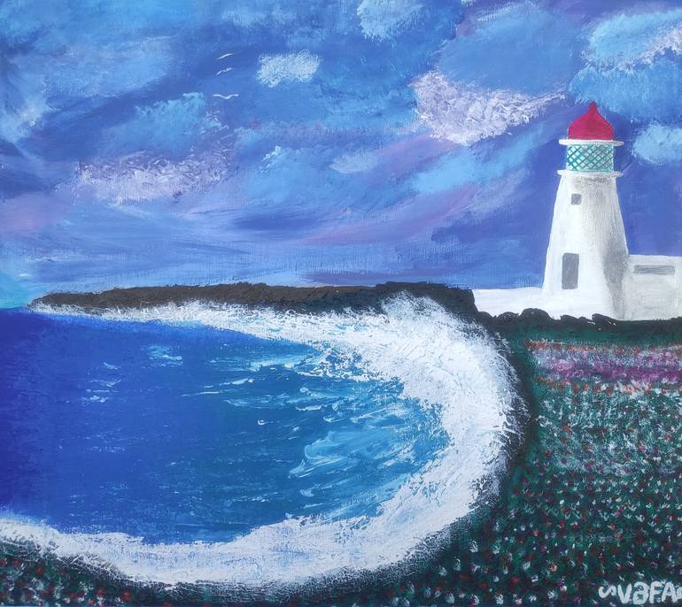 Original Color Field Painting Landscape Painting by Vafa Majidli