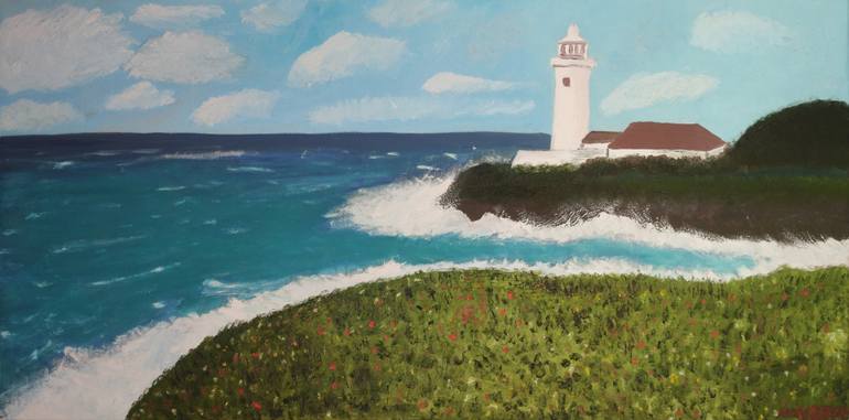 Original Expressionism Seascape Painting by Vafa Majidli