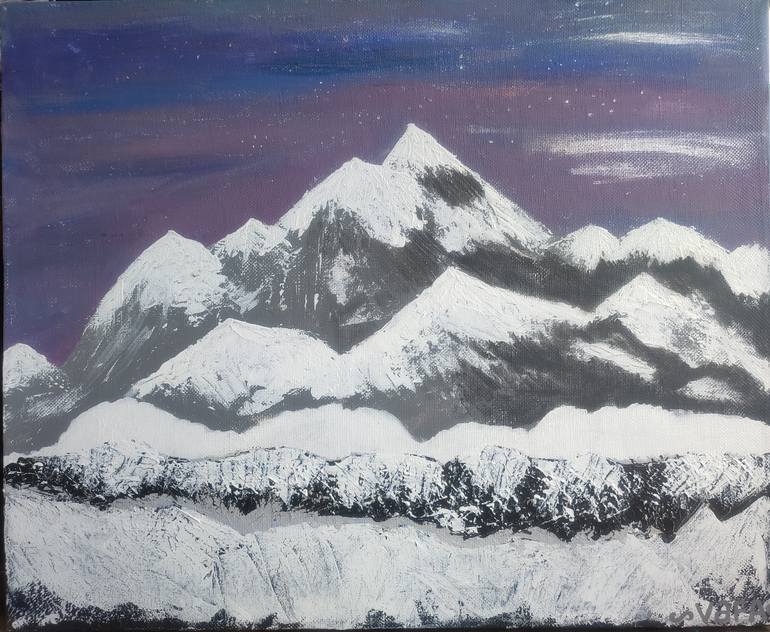 Original Abstract Expressionism Landscape Painting by Vafa Majidli