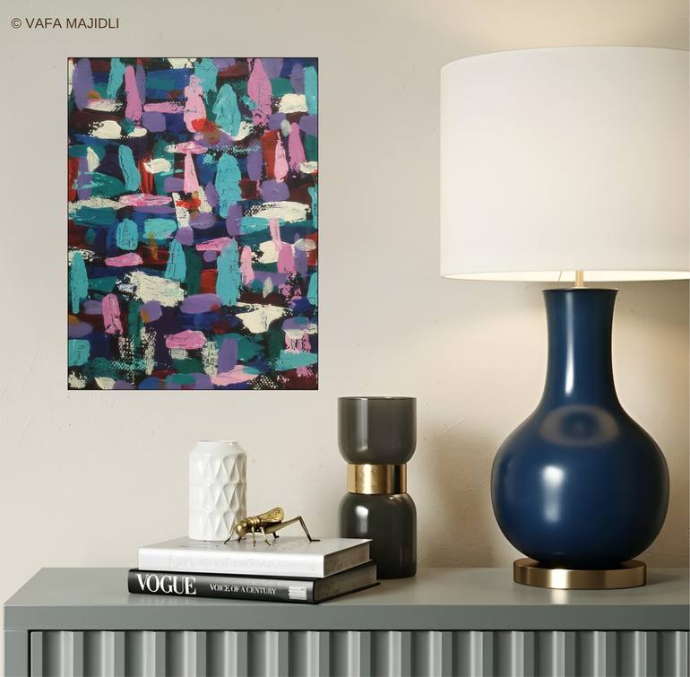 Original Abstract Expressionism Abstract Painting by Vafa Majidli