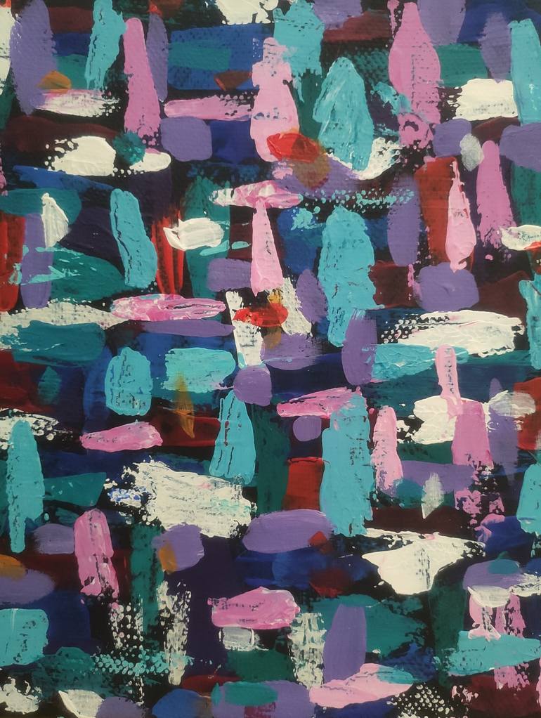 Original Abstract Expressionism Abstract Painting by Vafa Majidli