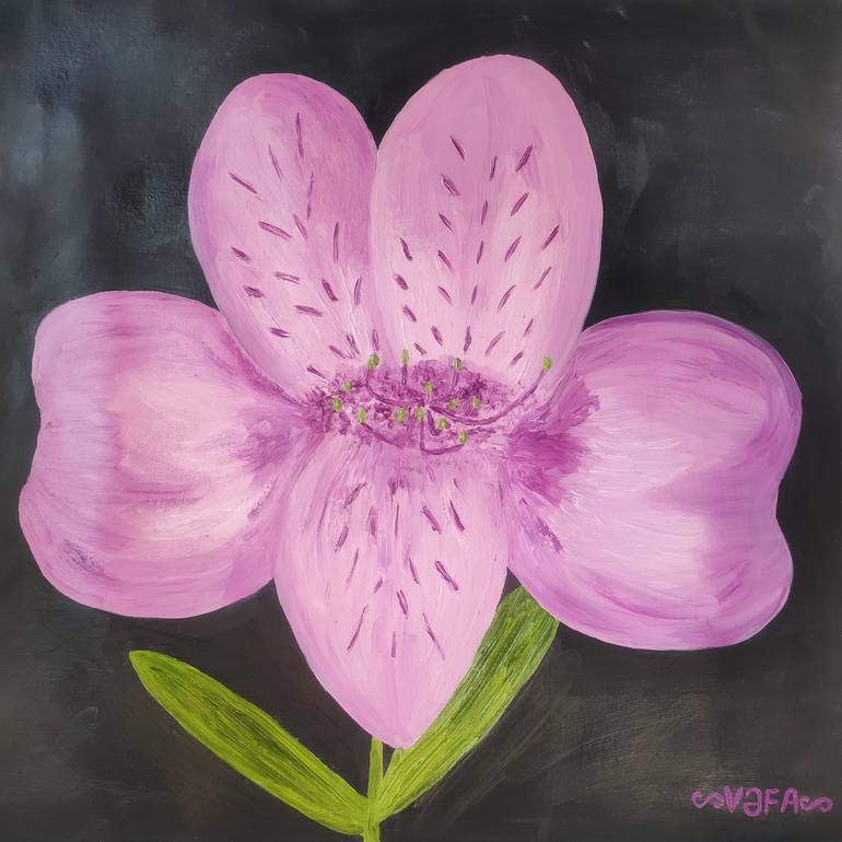 Original Vintage Garden Painting by Vafa Majidli