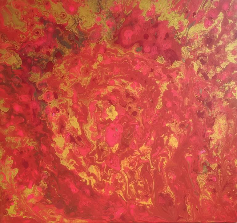 Original Abstract Expressionism Abstract Painting by Vafa Majidli