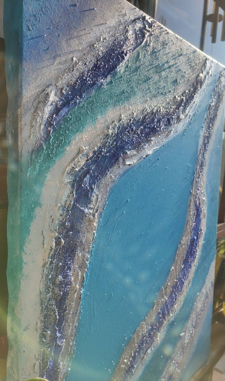 Original Minimalism Seascape Painting by Vafa Majidli