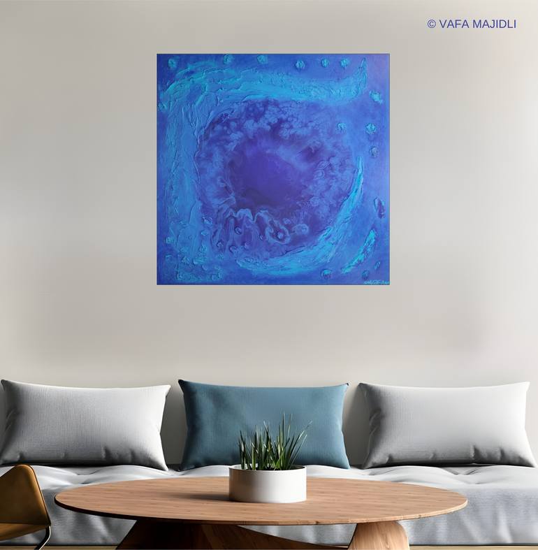 Original Minimalism Ocean Mixed Media by Vafa Majidli