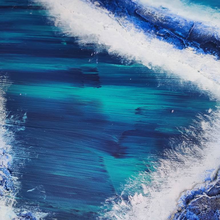 Original Abstract Seascape Painting by Vafa Majidli