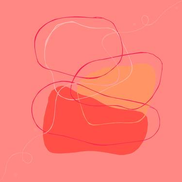Zen Minimalism. Orange Happiness - Print thumb