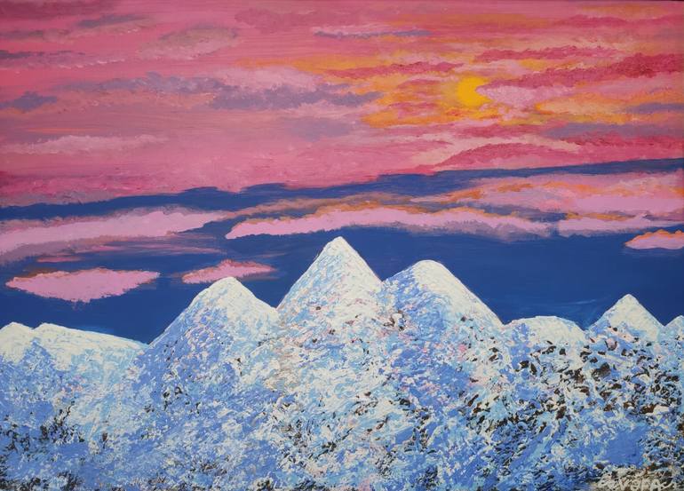 Original Color Field Painting Nature Painting by Vafa Majidli