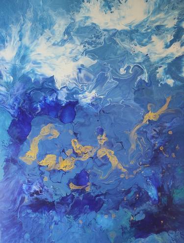 Original Abstract Seascape Paintings by Vafa Majidli