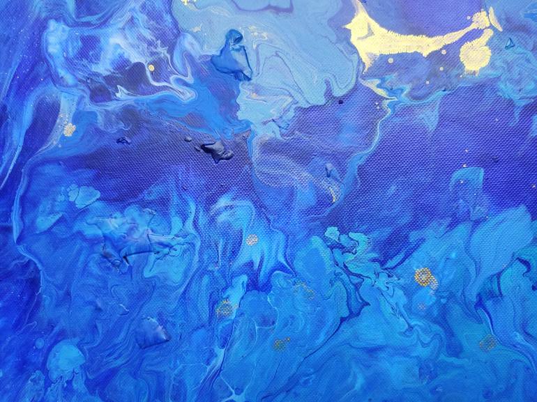 Original Abstract Expressionism Seascape Painting by Vafa Majidli