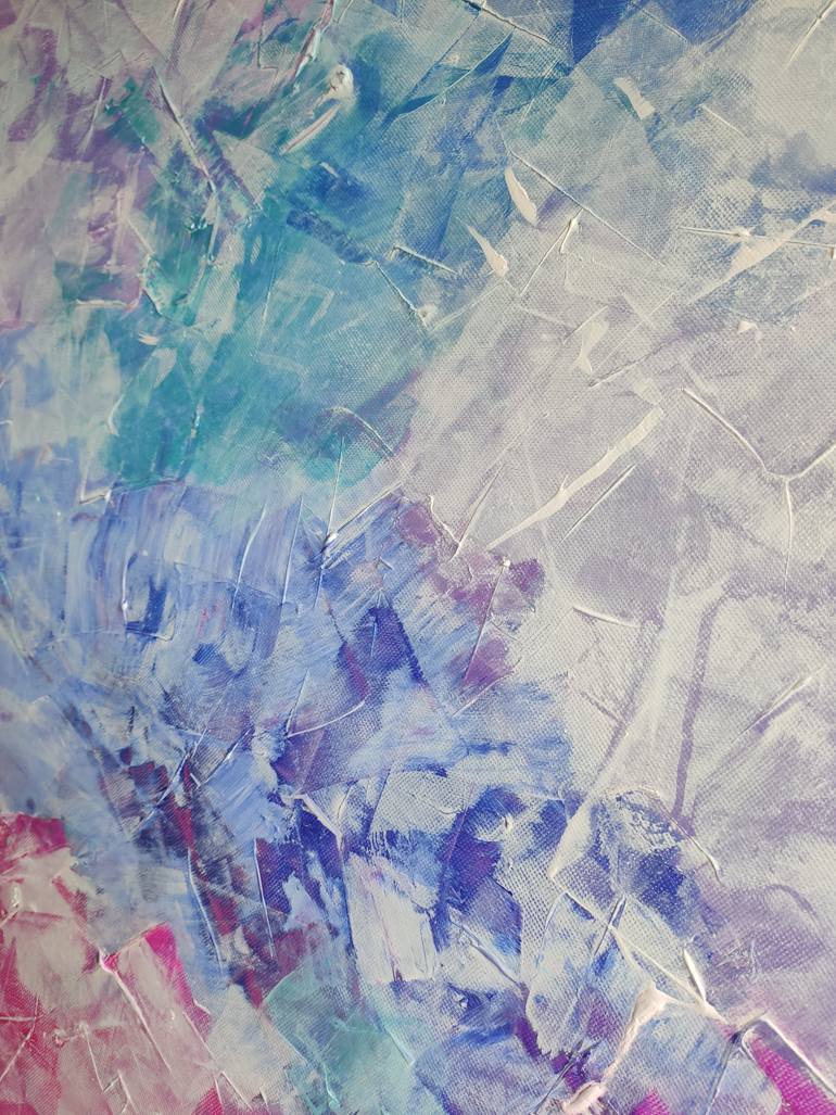 Original Abstract Expressionism Floral Painting by Vafa Majidli