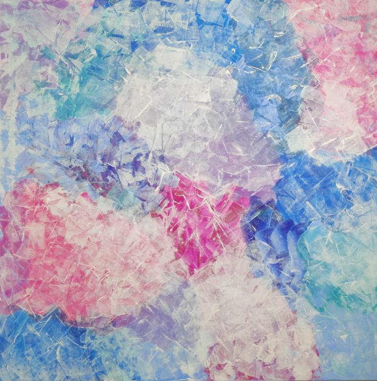 Original Abstract Expressionism Floral Painting by Vafa Majidli