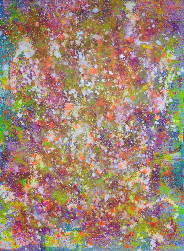 Original Abstract Expressionism Botanic Painting by Vafa Majidli
