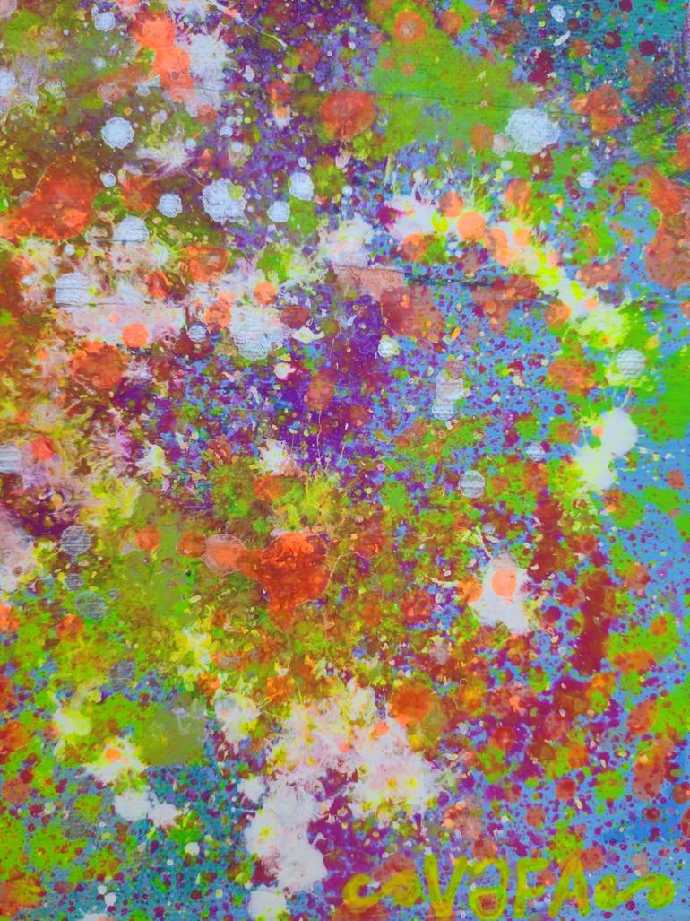 Original Abstract Expressionism Botanic Painting by Vafa Majidli