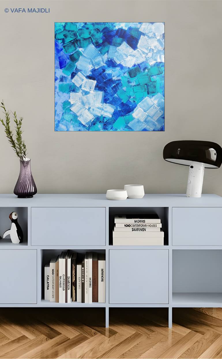 Original Abstract Expressionism Seascape Painting by Vafa Majidli